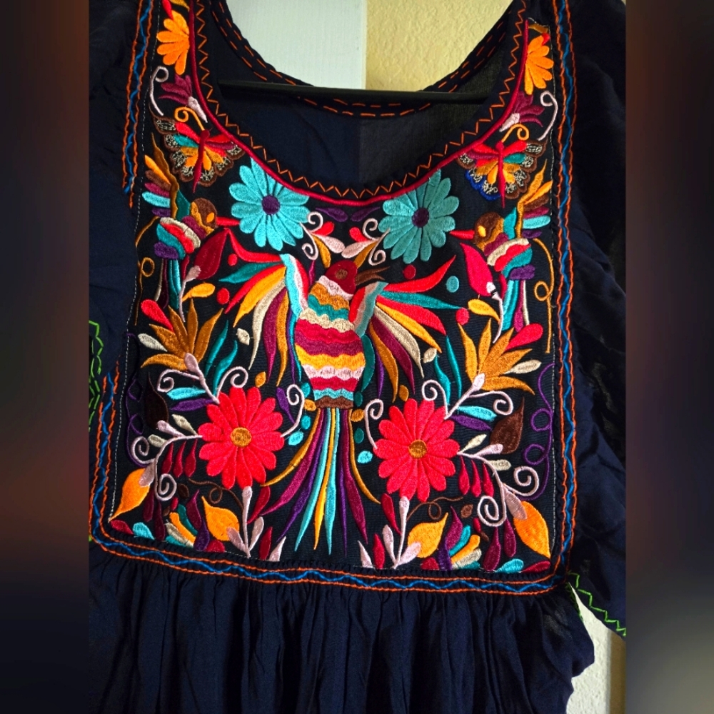 Tenango Otomi Mexican maxi dress